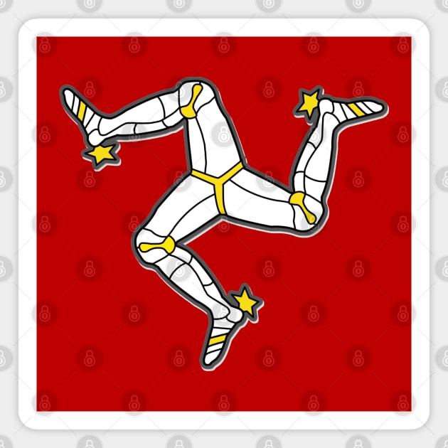 Isle Of Man Manx Flag 3 Legs Of Man Magnet by SpottydoggCreatives